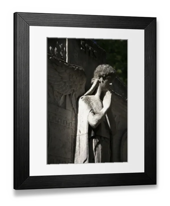 Framed Print : A tomb statue in Cimtiere du Pere Lachaise. Paris. France Framed Print : A tomb statue in Cimtiere du Pere Lachaise. Paris. France