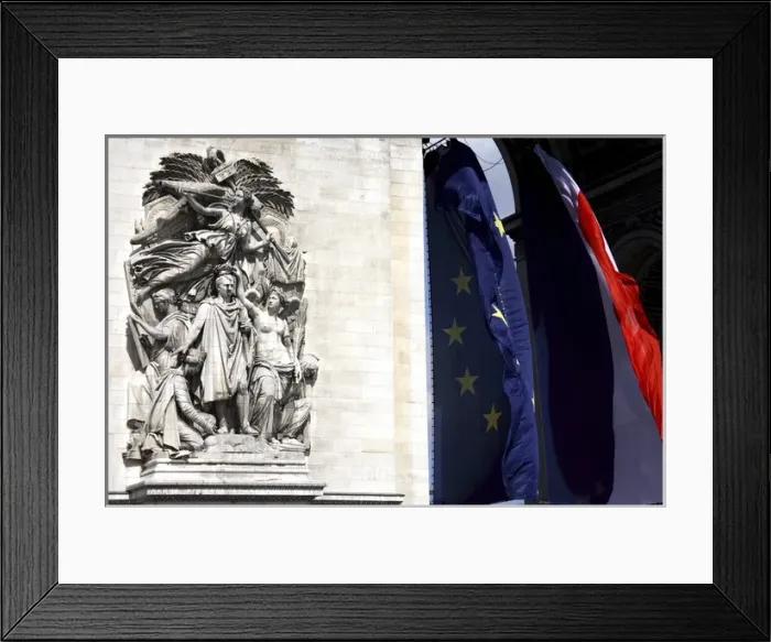 Framed Print : The sculpture of the Triumph of Napoleon on the Arc de Triomphe. Paris. France Framed Print : The sculpture of the Triumph of Napoleon on the Arc de Triomphe. Paris. France