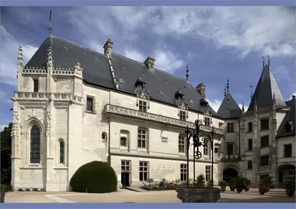 The courtyard of Chateau de Chaumont-Sur-Loire. Chaumont-Sur-Loire. Loire Valley. France