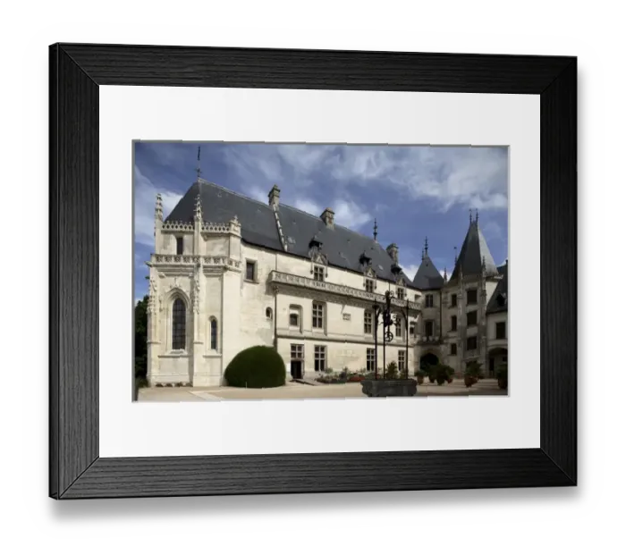 Framed Print : The courtyard of Chateau de Chaumont-Sur-Loire. Chaumont-Sur-Loire. Loire Valley. France Framed Print : The courtyard of Chateau de Chaumont-Sur-Loire. Chaumont-Sur-Loire. Loire Valley. France