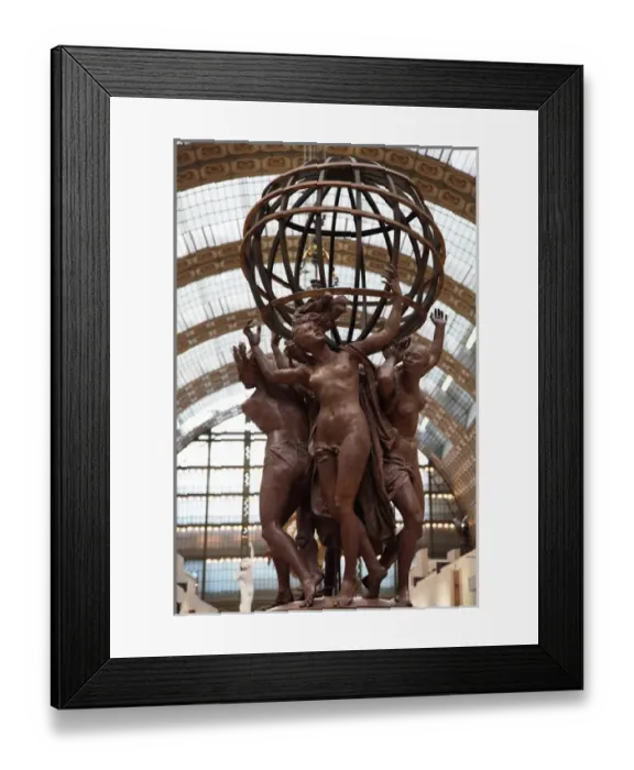 Framed Print : France. Paris. The statue of Four Parts of the World supporting the Sphere by Jean-Baptiste Framed Print : France. Paris. The statue of Four Parts of the World supporting the Sphere by Jean-Baptiste