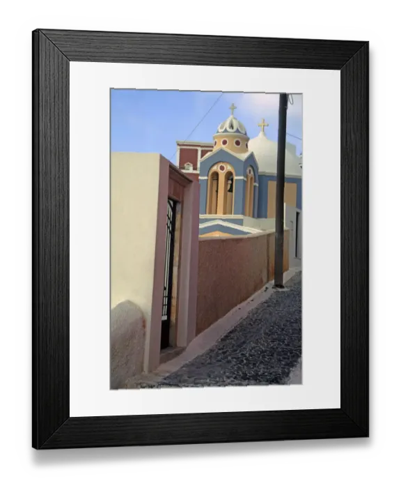 Framed Print : Europe, Mediterranean, Aegean, Greece, Greek Islands, Santorini, Thira. Scenic view Framed Print : Europe, Mediterranean, Aegean, Greece, Greek Islands, Santorini, Thira. Scenic view