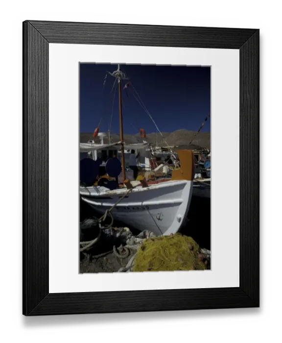 Framed Print : Europe, Greece, Cyclades Islands, Folegandros. Moored fishing boats in ports Framed Print : Europe, Greece, Cyclades Islands, Folegandros. Moored fishing boats in ports