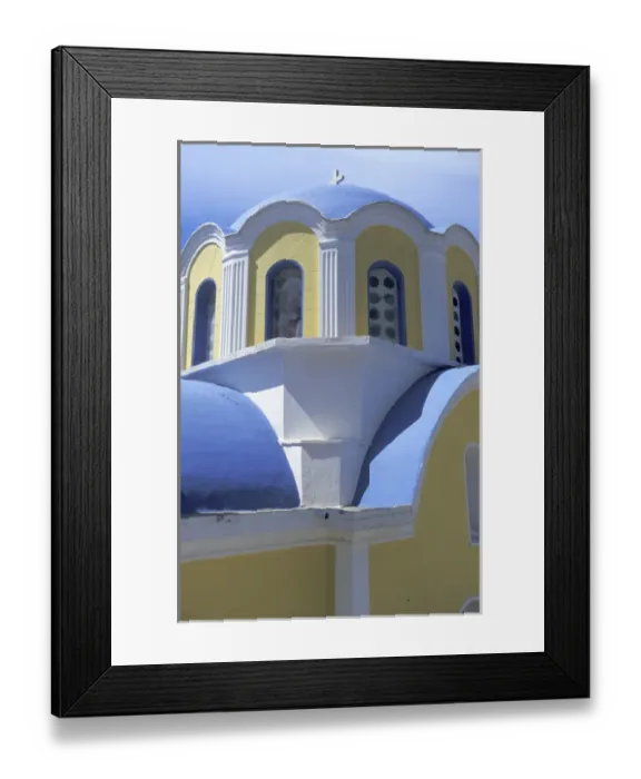 Framed Print : Europe, Greece, Ikaria, NE Aegean. Church belfry in the south coast village of Plagia Framed Print : Europe, Greece, Ikaria, NE Aegean. Church belfry in the south coast village of Plagia
