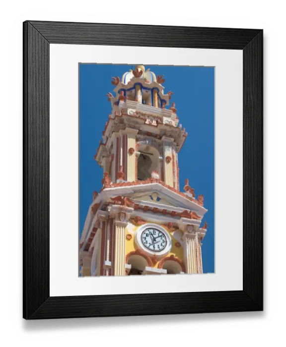 Framed Print : Europe, Greece, Dodecanese Islands, Halki: the ornate bell tower at Panormitis Monasatery Framed Print : Europe, Greece, Dodecanese Islands, Halki: the ornate bell tower at Panormitis Monasatery