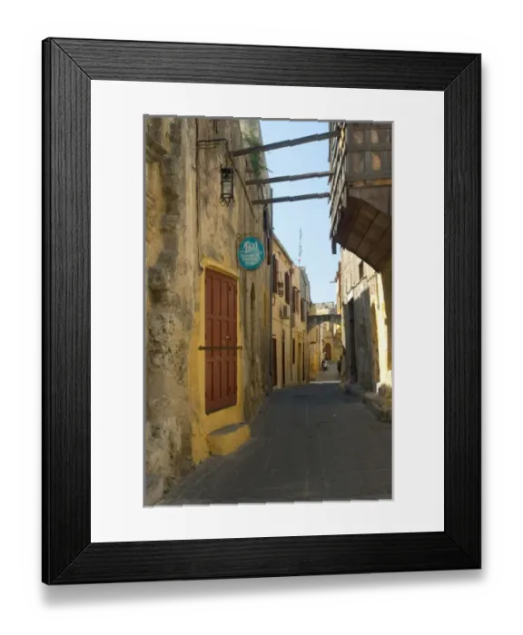 Framed Print : Europe, Greece, Dodecanese Islands, Rhodes: backstreets of the Old Town Framed Print : Europe, Greece, Dodecanese Islands, Rhodes: backstreets of the Old Town