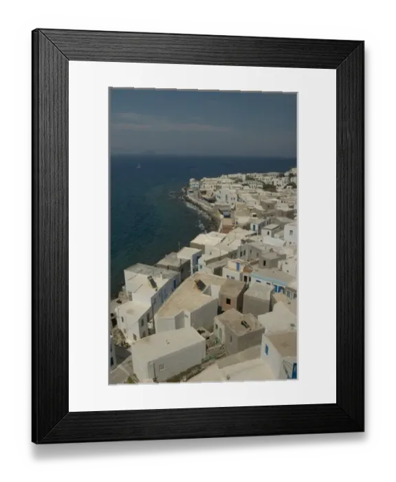 Framed Print : Europe, Greece, Dodecanese, Nisyros: overview of capital and main port Mandraki Framed Print : Europe, Greece, Dodecanese, Nisyros: overview of capital and main port Mandraki
