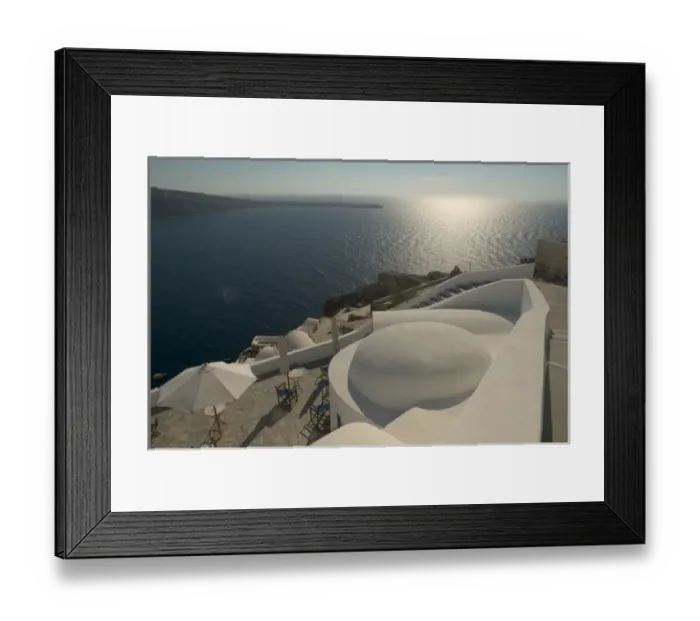 Framed Print : Europe, Greece, Cyclades, Santorini: Sunset from the clifftop village of Oia Framed Print : Europe, Greece, Cyclades, Santorini: Sunset from the clifftop village of Oia