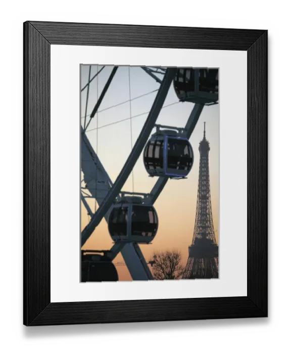 Framed Print : France. Paris. Ferry wheel in Place de la concorde with Eiffel Tower in the background Framed Print : France. Paris. Ferry wheel in Place de la concorde with Eiffel Tower in the background