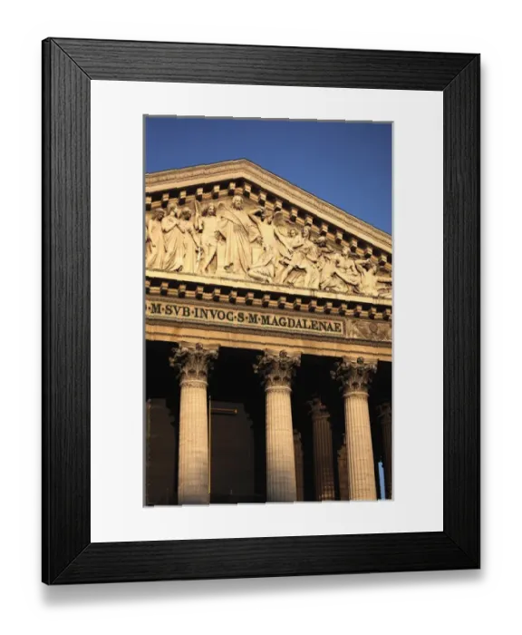 Framed Print : France. Paris. A closed up view of the tympanum of the Madeleine church-Eglise de Framed Print : France. Paris. A closed up view of the tympanum of the Madeleine church-Eglise de