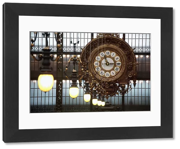 France. Paris. The clock in the main exhibition hall of Musee d Orsay(Orsay Museum)