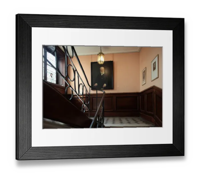 Framed Print : France. Paris. The staircase of Maison de Victor Hugo-Victor Hugo house museum Framed Print : France. Paris. The staircase of Maison de Victor Hugo-Victor Hugo house museum
