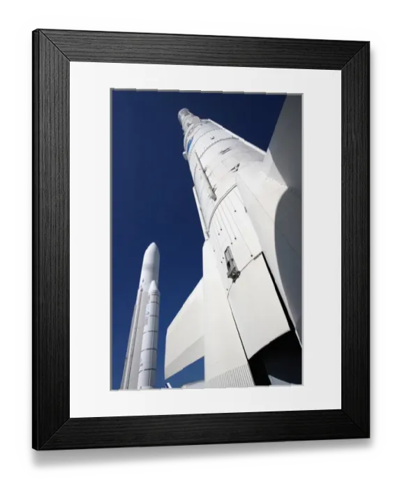 Framed Print : France. Paris. Ariane rocket display in biennially Paris Air Show Framed Print : France. Paris. Ariane rocket display in biennially Paris Air Show