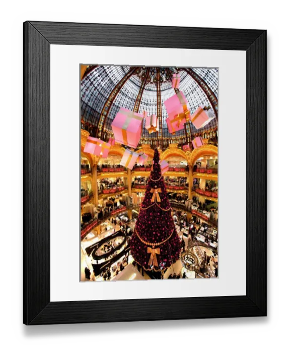 Framed Print : France. Paris. Christmas decorations of Galeries Lafayette department store Framed Print : France. Paris. Christmas decorations of Galeries Lafayette department store