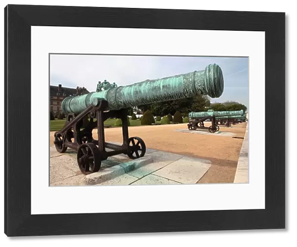 France. Paris. Cannons display in the entrance of Hotel de Invalides