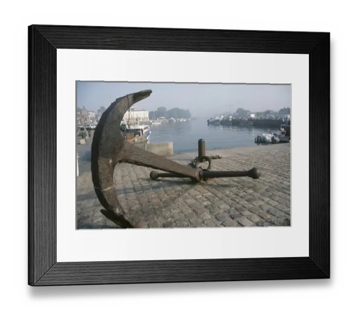 Framed Print : Anchor at Quay of Bassin de L est, Honfleur Framed Print : Anchor at Quay of Bassin de L est, Honfleur