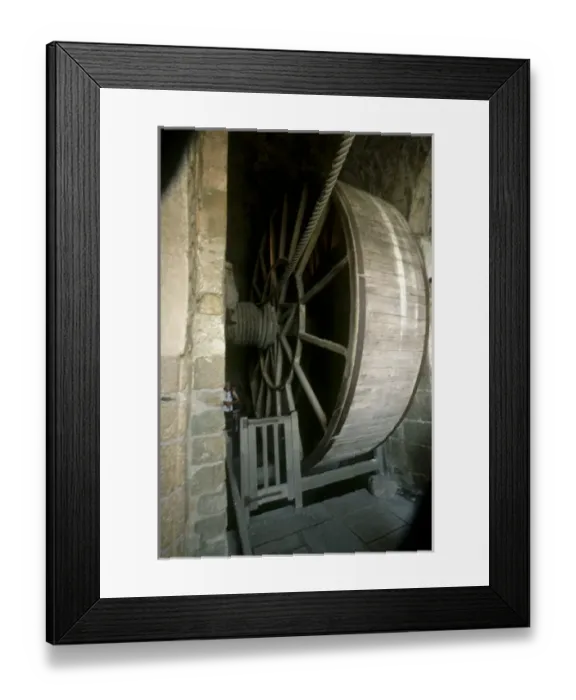 Framed Print : Wheel Hoist Le Mont Saint-Michel Framed Print : Wheel Hoist Le Mont Saint-Michel