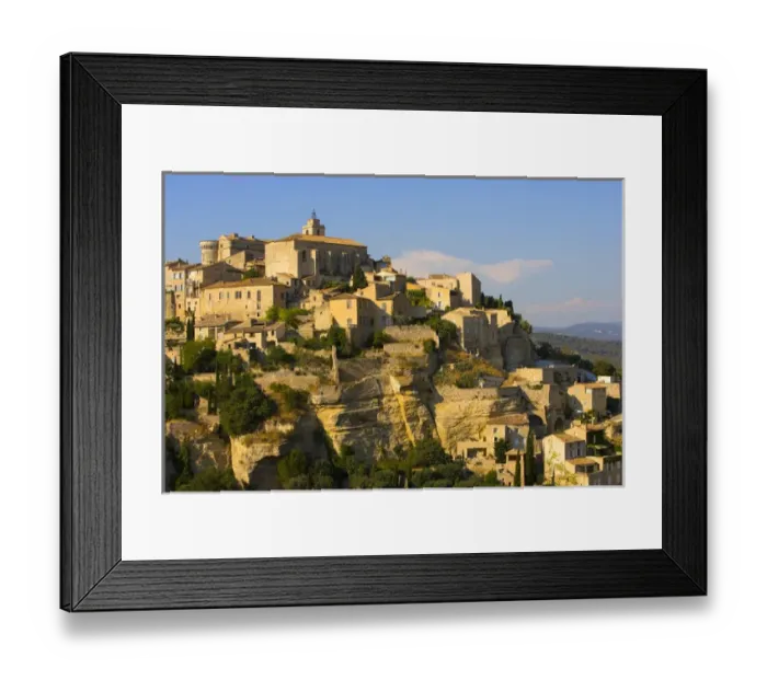 Framed Print : France, Gordes. Sunrise scenic of a Provence Region hillside town. Credit as: Jim Framed Print : France, Gordes. Sunrise scenic of a Provence Region hillside town. Credit as: Jim