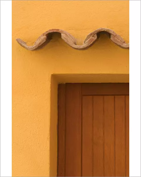 France, Provence, Villafranche. Details of a colorful doorway. Credit as: Wendy Kaveney