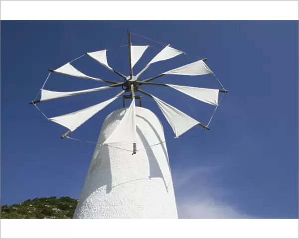 GREECE-CRETE-Iraklio Province-Ano Kera: Traditional Cretan Windmill