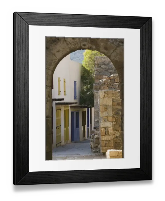 Framed Print : GREECE-CRETE-Lasithi Province-Spinalonga Island: 16th Century Venetian Fortress-Archway Framed Print : GREECE-CRETE-Lasithi Province-Spinalonga Island: 16th Century Venetian Fortress-Archway