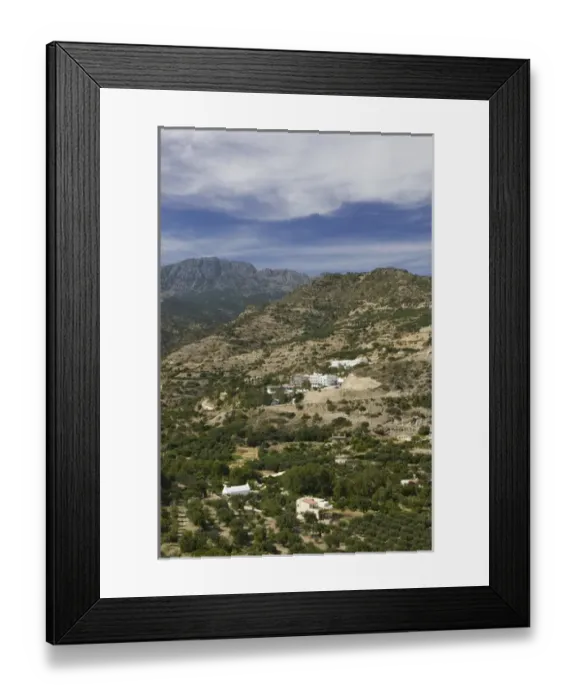 Framed Print : GREECE-CRETE-Lasithi Province-Agias Fotias: Tourist Hotels and Mount Thryptis Framed Print : GREECE-CRETE-Lasithi Province-Agias Fotias: Tourist Hotels and Mount Thryptis