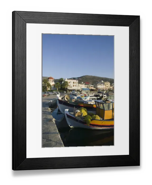 Framed Print : GREECE-CRETE-Lasithi Province-Elounda: Port View Morning