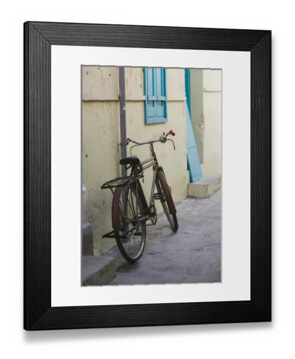Framed Print : GREECE-CRETE-Rethymno Province-Rethymno: Old Quarter- Bicycle Framed Print : GREECE-CRETE-Rethymno Province-Rethymno: Old Quarter- Bicycle