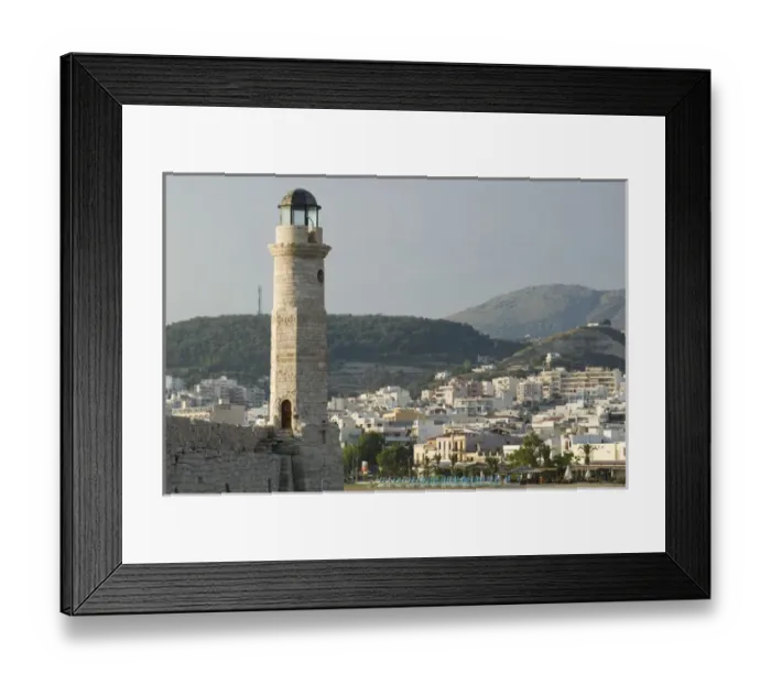 Framed Print : GREECE-CRETE-Rethymno Province-Rethymno: Venetian Harbor Lighthouse / Dawn Framed Print : GREECE-CRETE-Rethymno Province-Rethymno: Venetian Harbor Lighthouse / Dawn