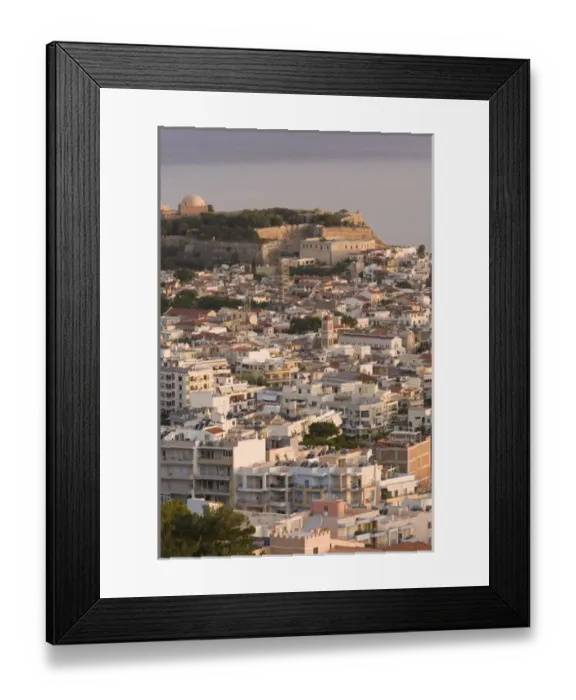 Framed Print : GREECE-CRETE-Rethymno Province-Rethymno: Dawn City view with 16th century Venetian Framed Print : GREECE-CRETE-Rethymno Province-Rethymno: Dawn City view with 16th century Venetian