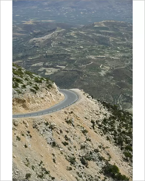 GREECE-CRETE-Iraklio Province-Mt. Idi Psiloritis: Newly Paved Mountain Road to Mt