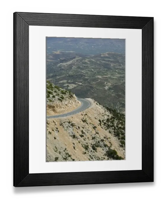 Framed Print : GREECE-CRETE-Iraklio Province-Mt. Idi Psiloritis: Newly Paved Mountain Road to Mt Framed Print : GREECE-CRETE-Iraklio Province-Mt. Idi Psiloritis: Newly Paved Mountain Road to Mt