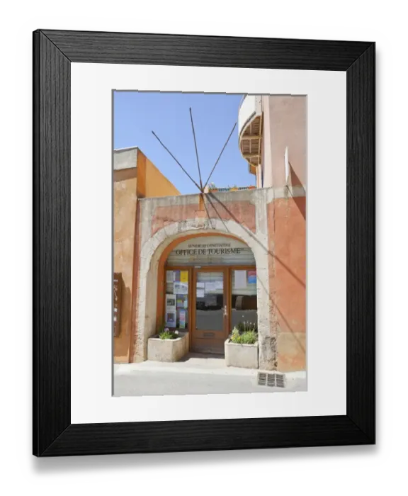 Framed Print : France, Provence, Roussillon. Entrance to tourism office. Credit as: Fred Lord / Framed Print : France, Provence, Roussillon. Entrance to tourism office. Credit as: Fred Lord /