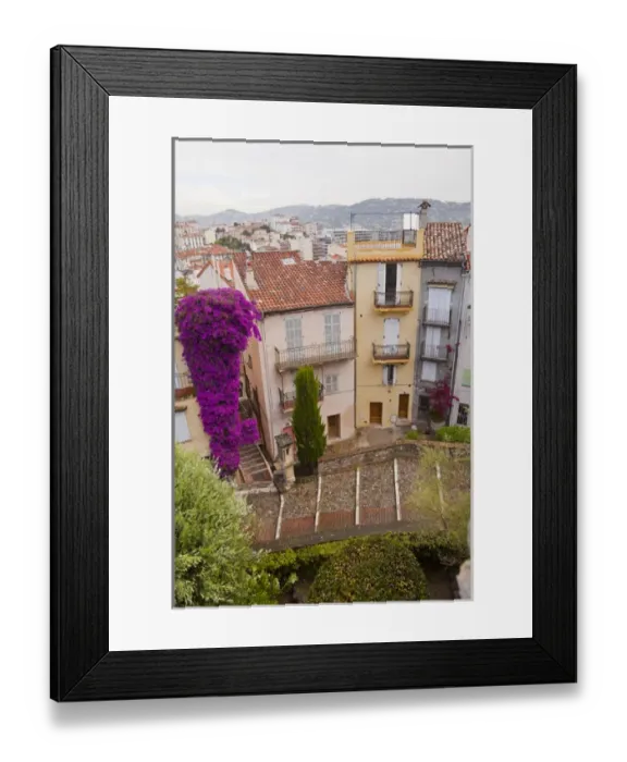 Framed Print : France, Provence, Cannes. Overview of residential area on rainy day. Credit as: Fred Framed Print : France, Provence, Cannes. Overview of residential area on rainy day. Credit as: Fred