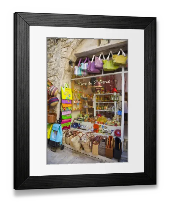 Framed Print : France, Provence, Vence. Outside of souvenir shop. Credit as: Fred Lord  /  Jaynes
