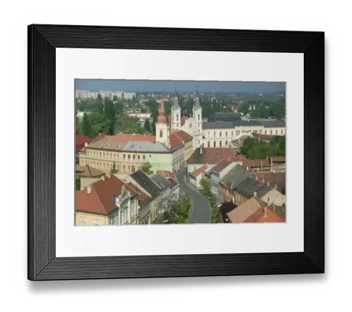 Framed Print : HUNGARY-DANUBE BEND-Estergom: Vizivaros Water Town District Framed Print : HUNGARY-DANUBE BEND-Estergom: Vizivaros Water Town District