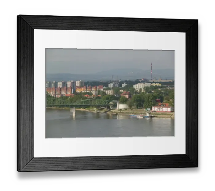 Framed Print : HUNGARY-DANUBE BEND-Estergom: View of Danube River, Maria Valeria Bridge & Sturovo Framed Print : HUNGARY-DANUBE BEND-Estergom: View of Danube River, Maria Valeria Bridge & Sturovo