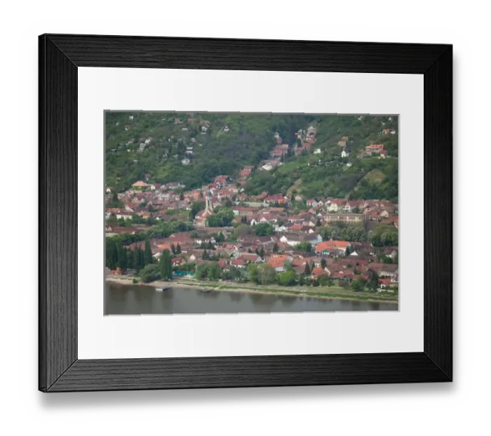 Framed Print : HUNGARY-DANUBE BEND-Visegrad: Danube River Town of Nagymaros from Visegrad Citadel Framed Print : HUNGARY-DANUBE BEND-Visegrad: Danube River Town of Nagymaros from Visegrad Citadel
