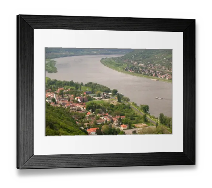 Framed Print : HUNGARY-DANUBE BEND-Visegrad: Danube River & Visegrad Town from Visegrad Citadel Framed Print : HUNGARY-DANUBE BEND-Visegrad: Danube River & Visegrad Town from Visegrad Citadel