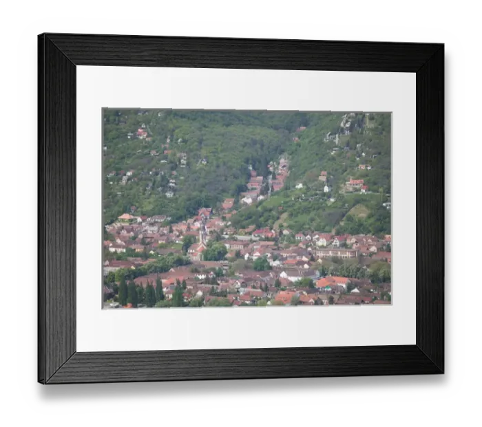 Framed Print : HUNGARY-DANUBE BEND-Visegrad: Visegrad Citadel (b. 1259) - View of Nagymaros Framed Print : HUNGARY-DANUBE BEND-Visegrad: Visegrad Citadel (b. 1259) - View of Nagymaros