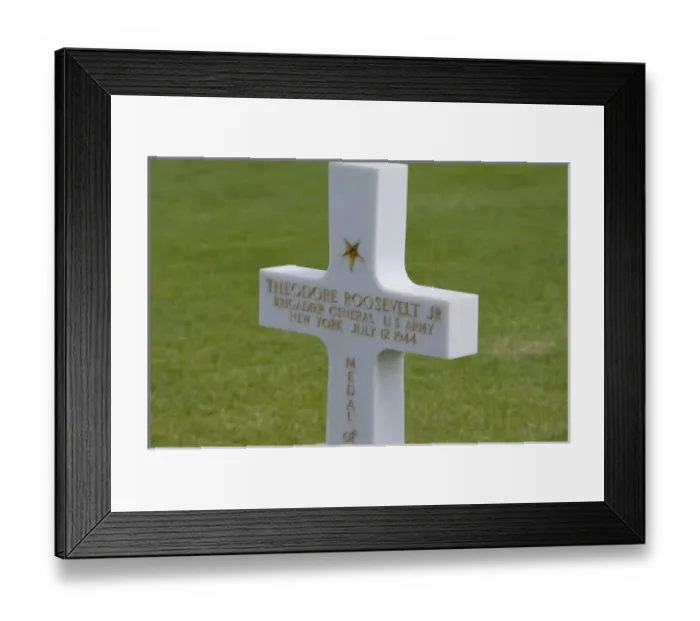 Framed Print : France, Normandy, Colleville-Sur-Mer. Normandy American Cemetery. White crosses mark Framed Print : France, Normandy, Colleville-Sur-Mer. Normandy American Cemetery. White crosses mark