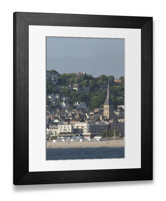 Framed Print : France, Normandy, La Havre. Beachfront view of the Port of La Havre Framed Print : France, Normandy, La Havre. Beachfront view of the Port of La Havre