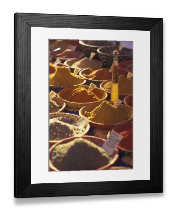 Framed Print : France, Nice, Old Town. Morning market, herbs and spices