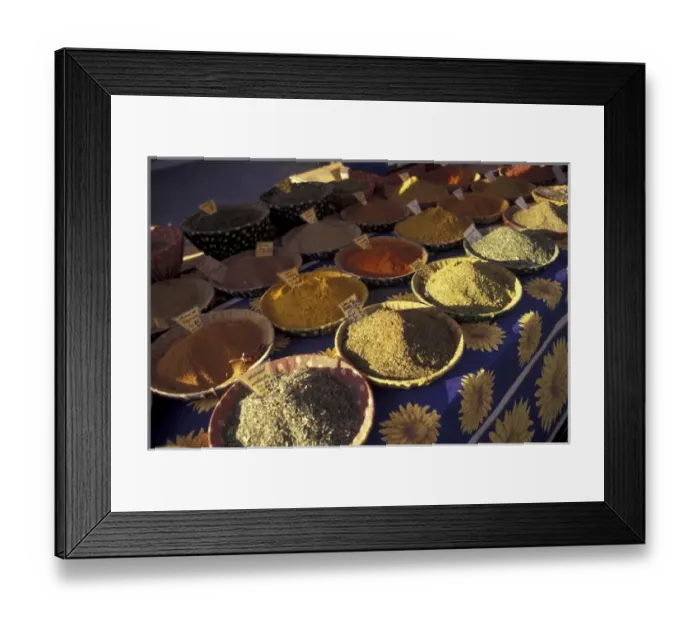 Framed Print : France, Nice, Provence, Old Town. Market on Cours Saleya, herbs for sale Framed Print : France, Nice, Provence, Old Town. Market on Cours Saleya, herbs for sale