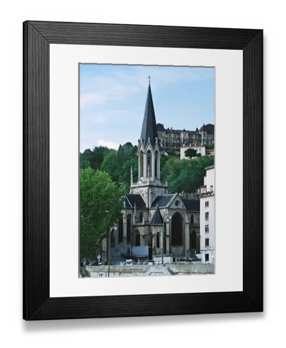 Framed Print : Church by the river in Lyon, France Framed Print : Church by the river in Lyon, France