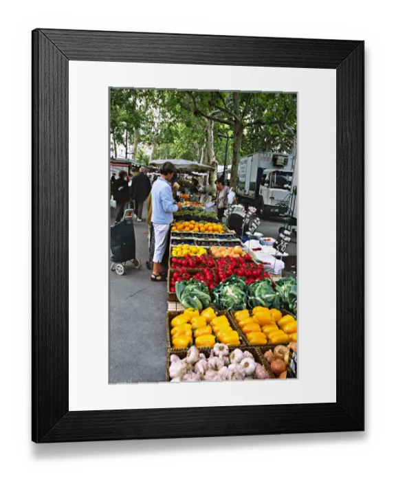 Framed Print : Outdoor market in Lyon, France Framed Print : Outdoor market in Lyon, France