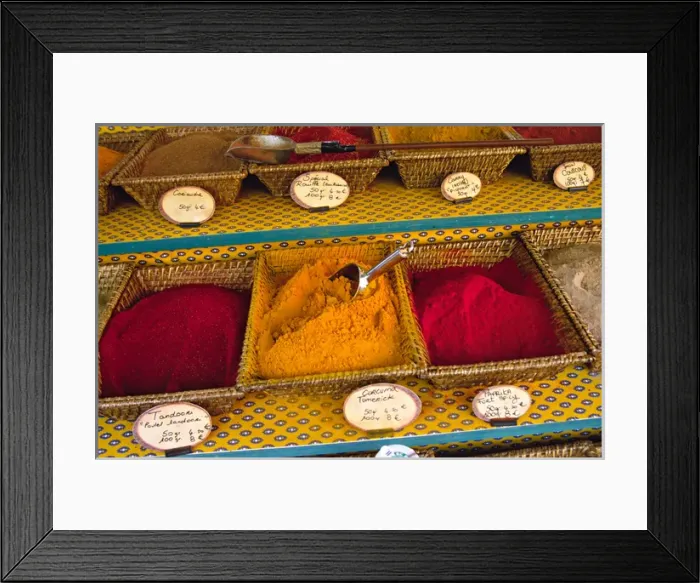 Framed Print : France, Nice, Spices at the outdoor market Framed Print : France, Nice, Spices at the outdoor market