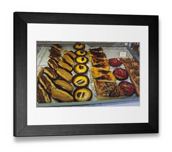 Framed Print : France, St. Paul de Vence, Pastries in a window