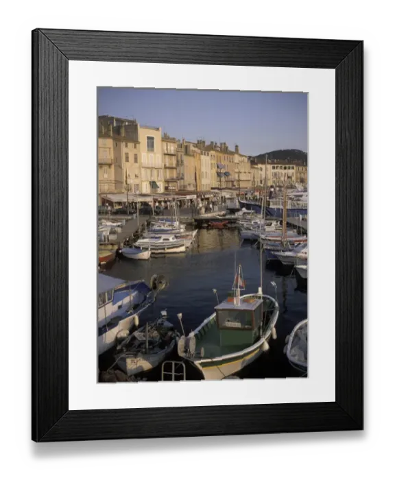 Framed Print : Europe, France, St. Tropez Boats moored in harbor Framed Print : Europe, France, St. Tropez Boats moored in harbor