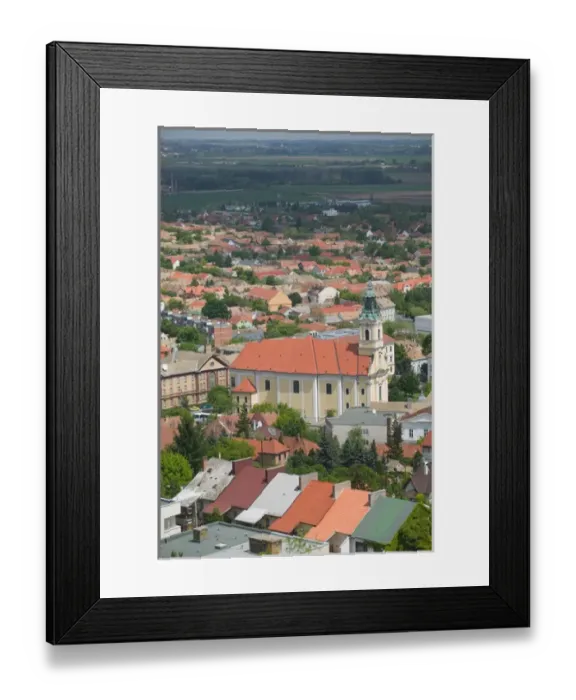 Framed Print : HUNGARY-Southern Transdanubia-SZEKSZARD: Town View with Inner City Catholic Church Framed Print : HUNGARY-Southern Transdanubia-SZEKSZARD: Town View with Inner City Catholic Church